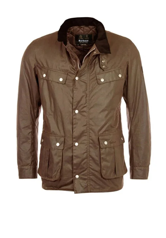 Barbour International Men's Duke Wax Jacket, Brown