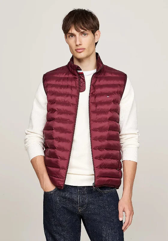 Tommy Hilfiger Core Packable Padded Gilet, Deep Rouge