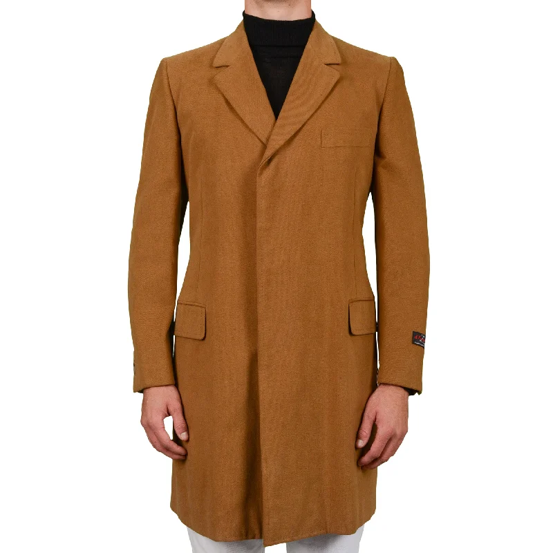 D'AVENZA Roma "Wessex" Handmade Rust Cotton Coat EU 50 NEW US 40