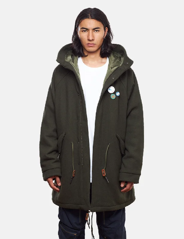 Liberaiders Endless Knot Fish Tail Coat - Olive Green