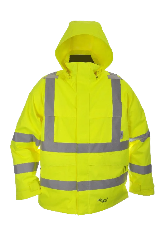 Viking Men's Professional® Journeyman Hi-Vis Class 3 Waterproof Trilobal Hooded Jacket