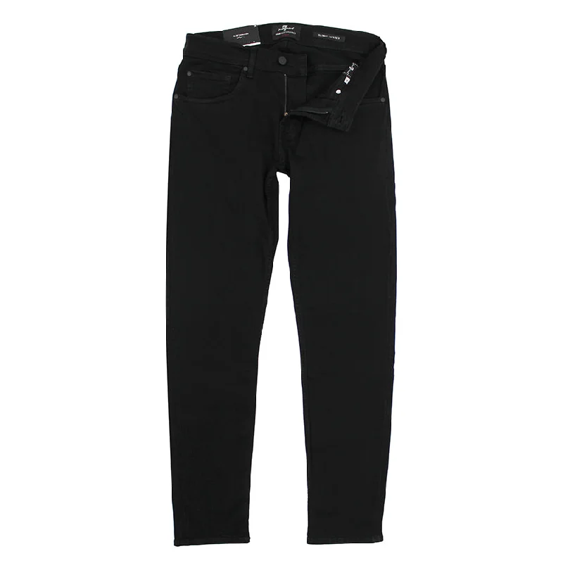 7 For All Mankind - Slimmy Tapered Luxe Jeans in Black