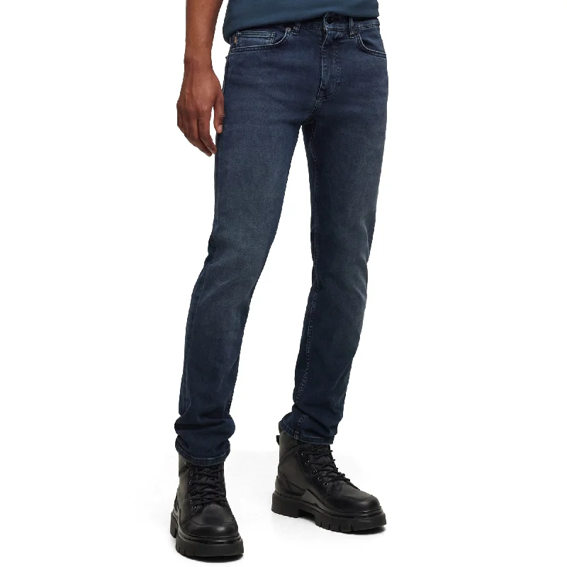 Boss Delaware Slim Fit Jeans - Moody Dark Blue Stretch