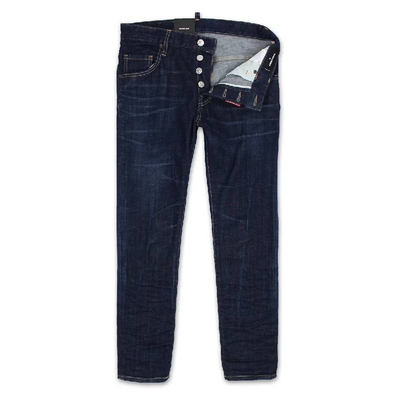 DSQUARED2 - Dark 3 Wash Skater Jeans in Blue