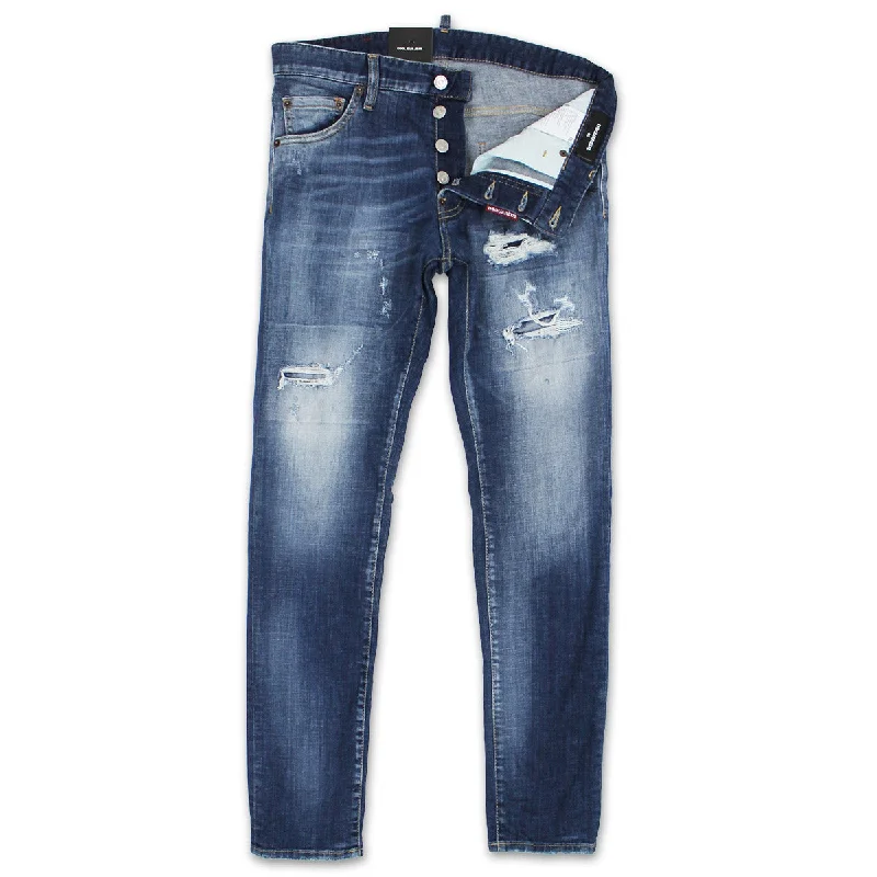 DSQUARED2 - Distressed Light Wash Cool Guy Jeans in Blue