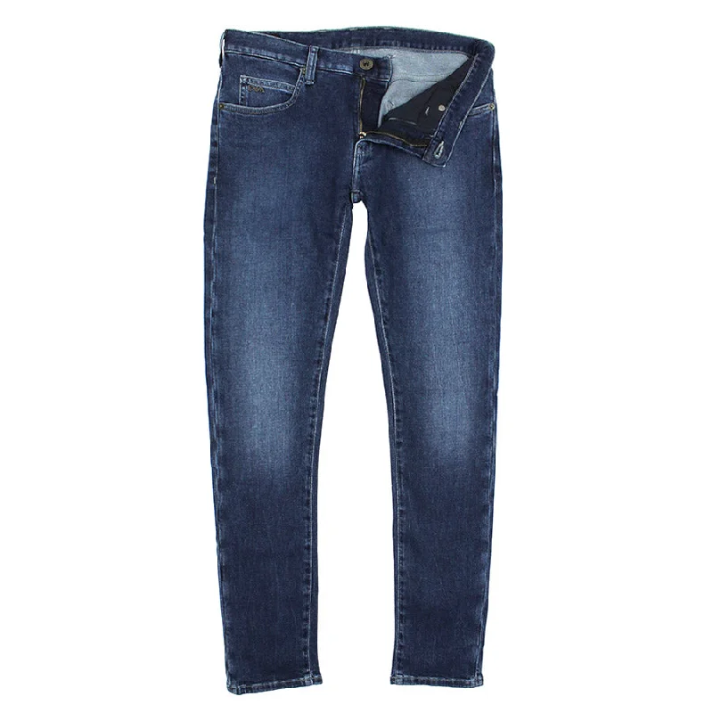 Emporio Armani - J10 Extra Slim Fit Jeans in Mid Blue Wash