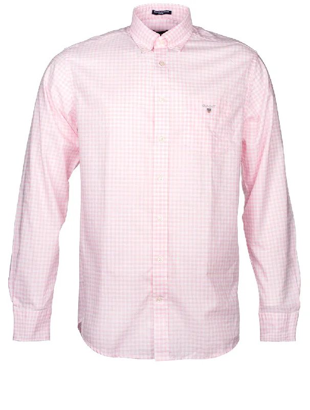 Regular Fit Gingham Broadcloth Shirt California Pink