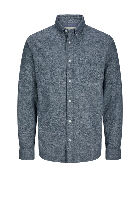 Jack & Jones Norris Flannel Shirt, Navy Melange