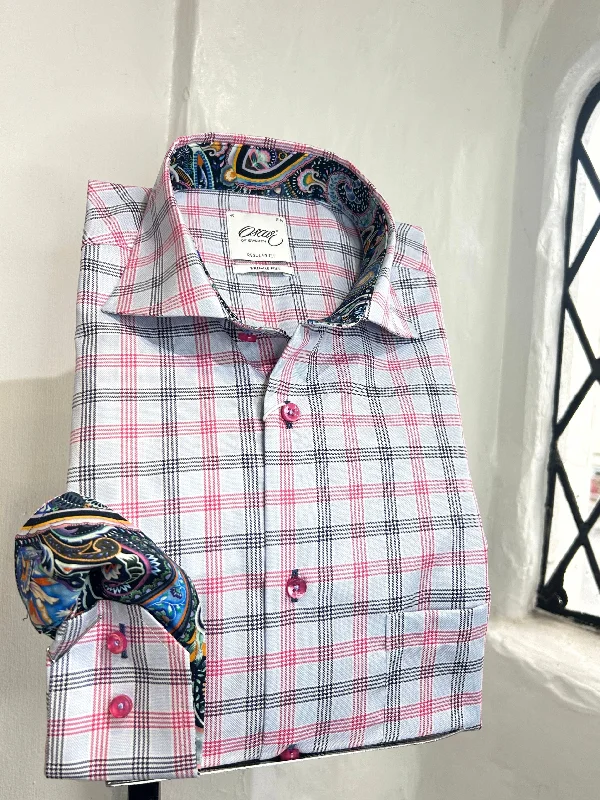 PINK CHECK LONG SLEEVE SHIRT