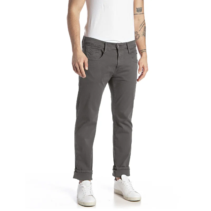 Replay Hyperflex X-Lite Anbass Colour Edition Slim Fit Jeans - Mouse Grey