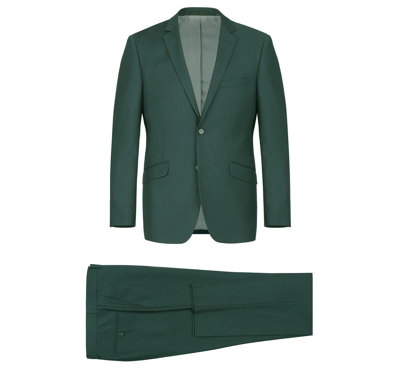 2-Piece Notch Lapel Suit - Green