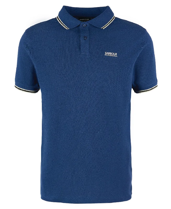 ID80123-Barbour Intl Ink Blue Tipped Polo Shirt