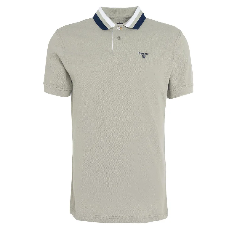 Barbour Hawkeswater Tipped Polo Shirt Forest Fog