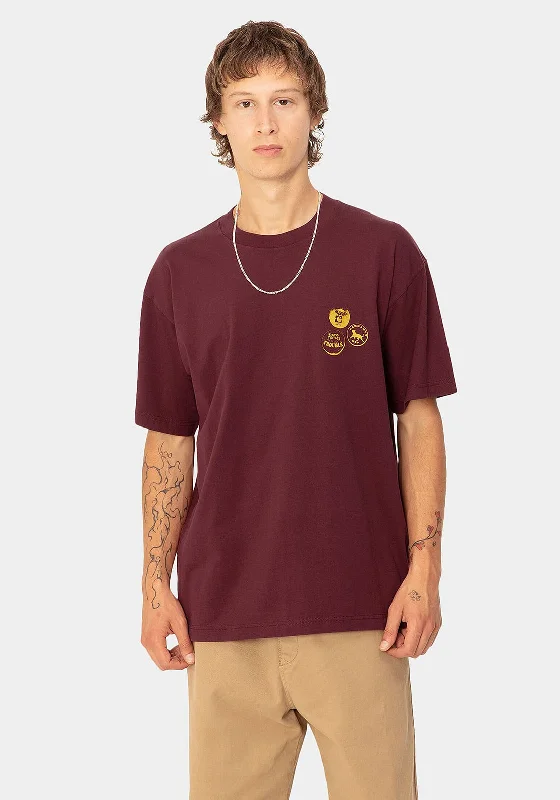 Carhartt WIP Pins Graphic T-Shirt, Wine & Orange