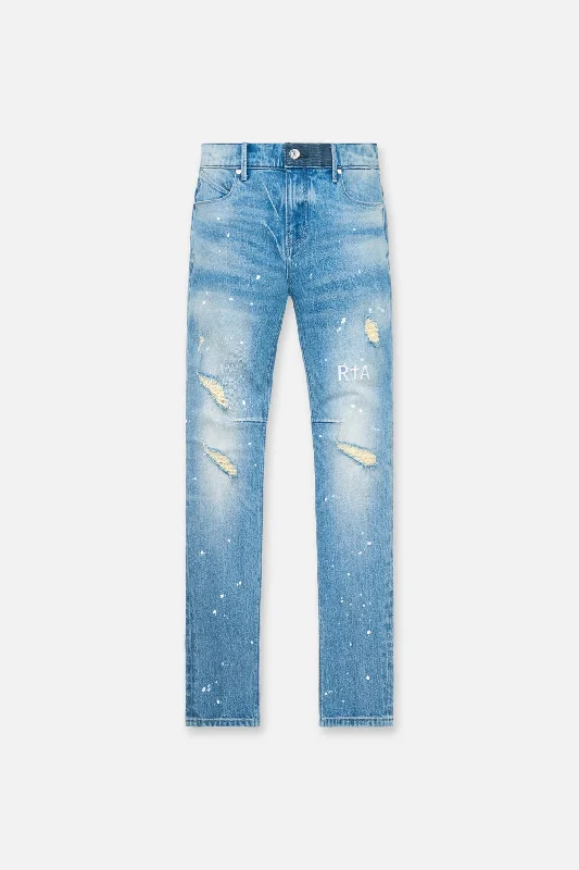 CLAYTON SKINNY JEAN | MEDIUM BLUE PAINTED