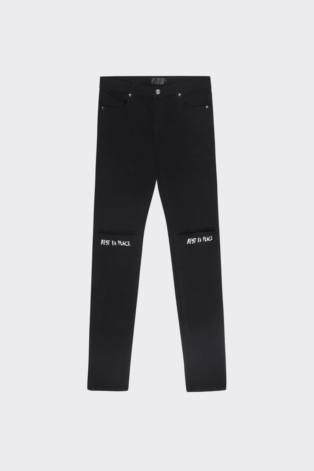 BRYANT SKINNY JEAN | BLACK REST IN PEACE