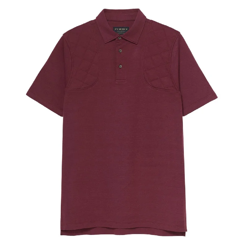 James Purdey Padded Sporting Polo Shirt Audley Red