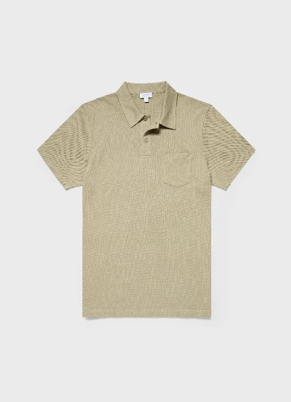 Men's Riviera Polo Shirt in Pale Khaki