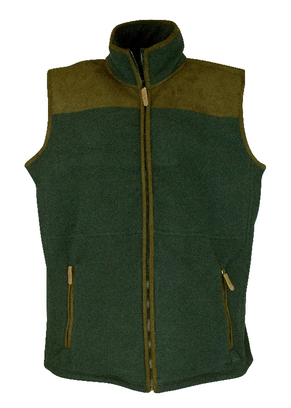 MF104 - Mens Bonded Fleece Gilet - GREEN