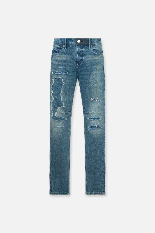 OLIVIER SKINNY JEAN | DISTRESSED MEDIUM STONE