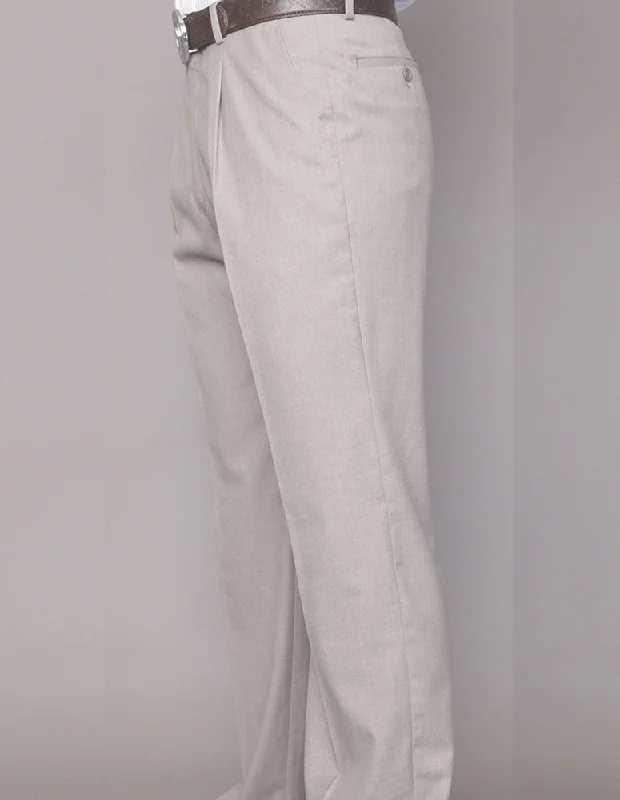 SAND REGULAR FIT PLEATED PANTS