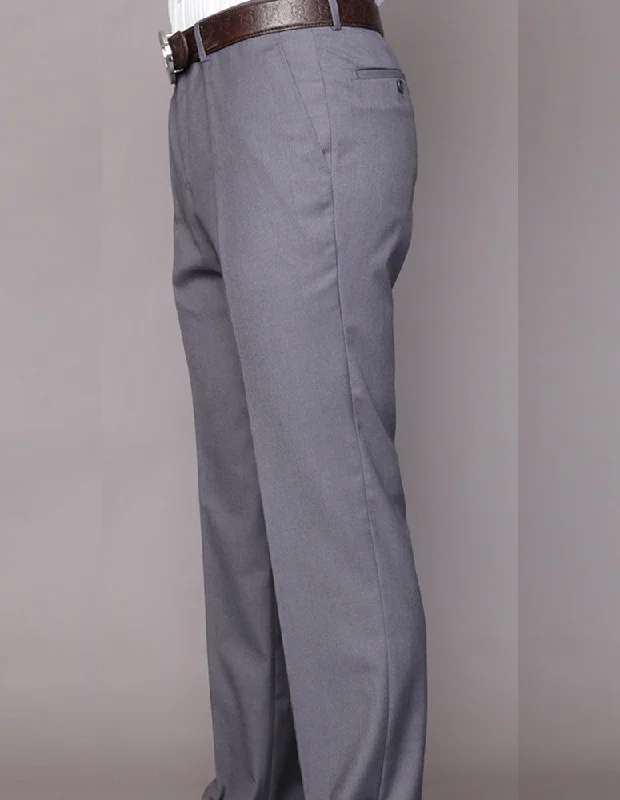 CHARCOAL MODERN FIT FLAT FRONT DRESS PANTS