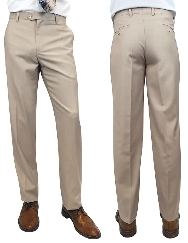 TAN SLIM FIT DRESS PANTS