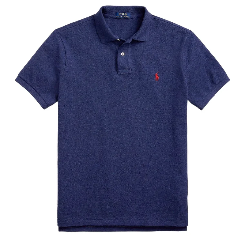 Polo Ralph Lauren Custom Slim Fit Mesh Polo Shirt Spring Navy Heather