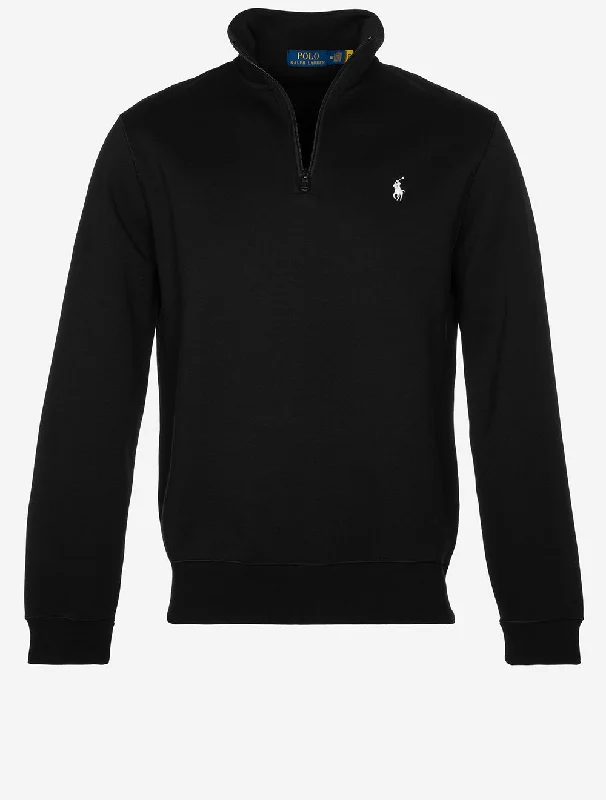 Double Knit Quarter Zip Black