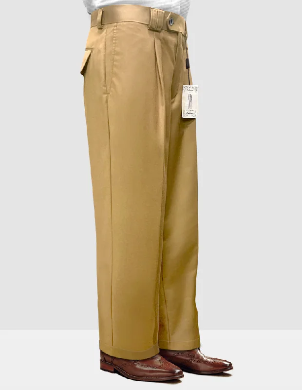 CAMEL WIDE LEG DRESS PANTS