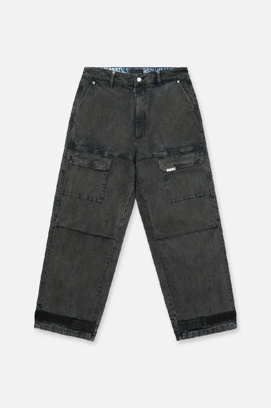 WYLIE CARGO JEAN | GREY COATED BLUE