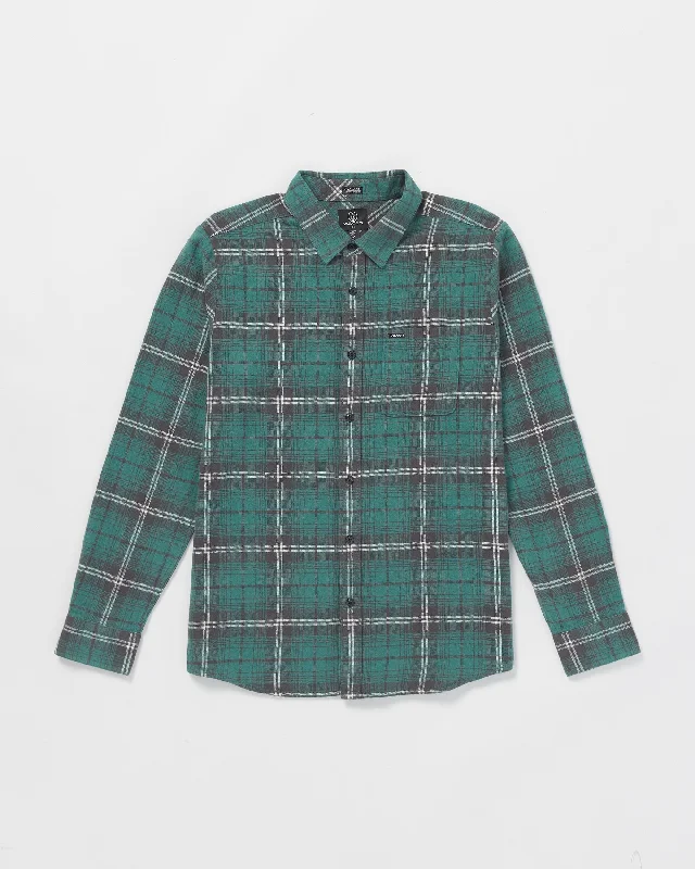 Caden Plaid Long Sleeve Shirt - Sea Green