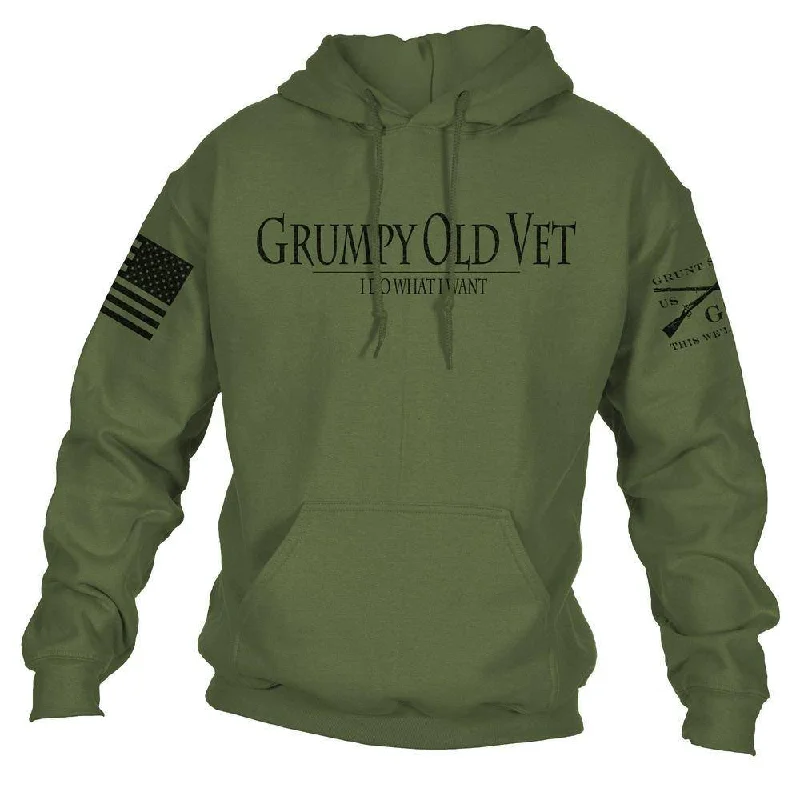 Grumpy Old Vet Hoodie - Military Green