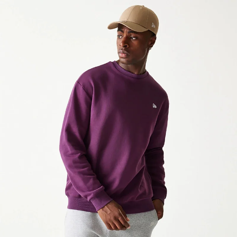 New Era Essential Dark Purple Oversized Crewneck Sweater