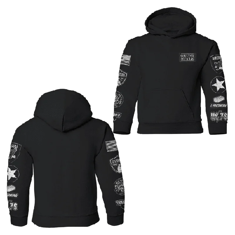 Youth Patch Hoodie - Black